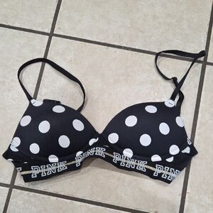 Black and White Polka Dot Bra